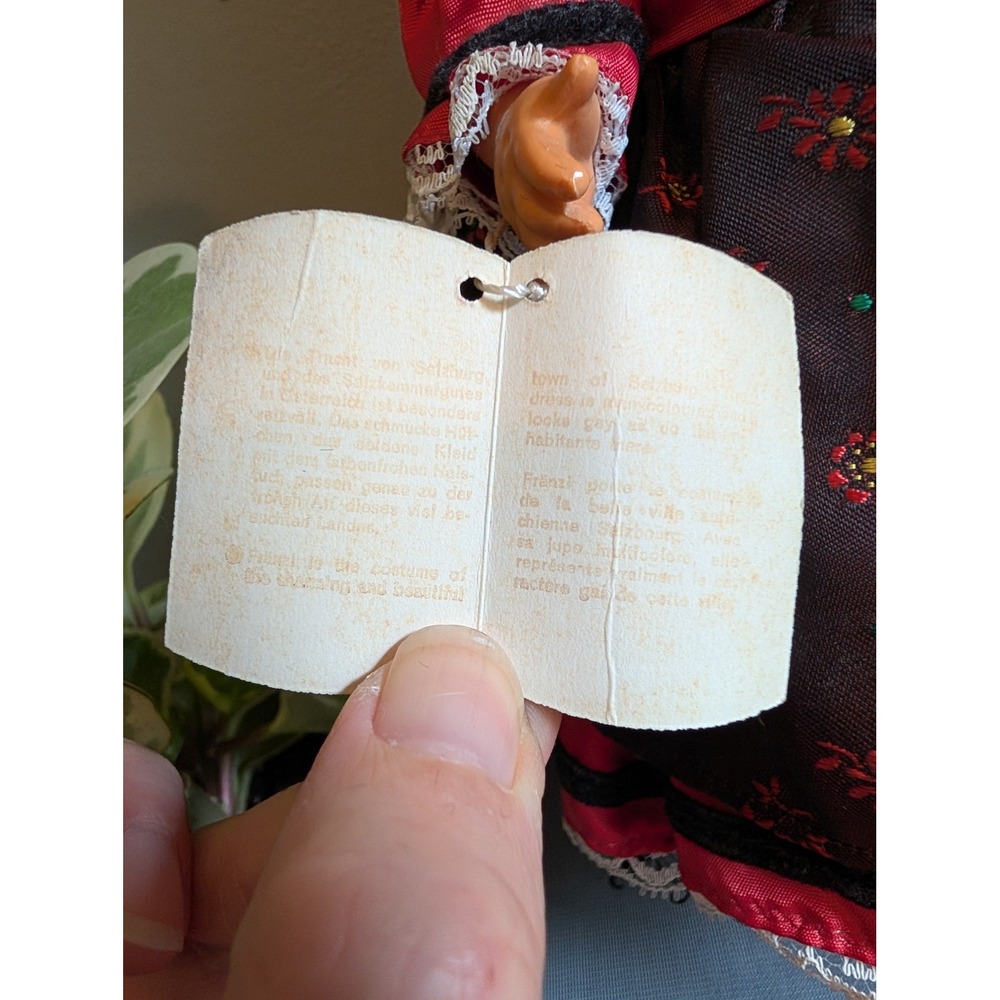 Vintage Original Schmider Trachten Doll Western Germany Folk Costume 10 Inch - Picture 9 of 16